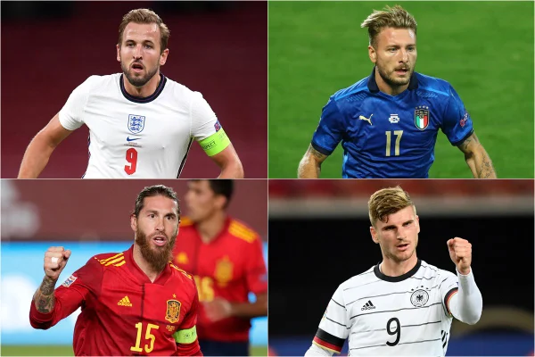 Kane, Immobile, Sergio Ramos e Werner