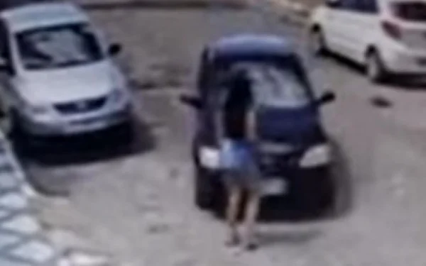 print de vídeo de grávida sendo atropelada em Sergipe