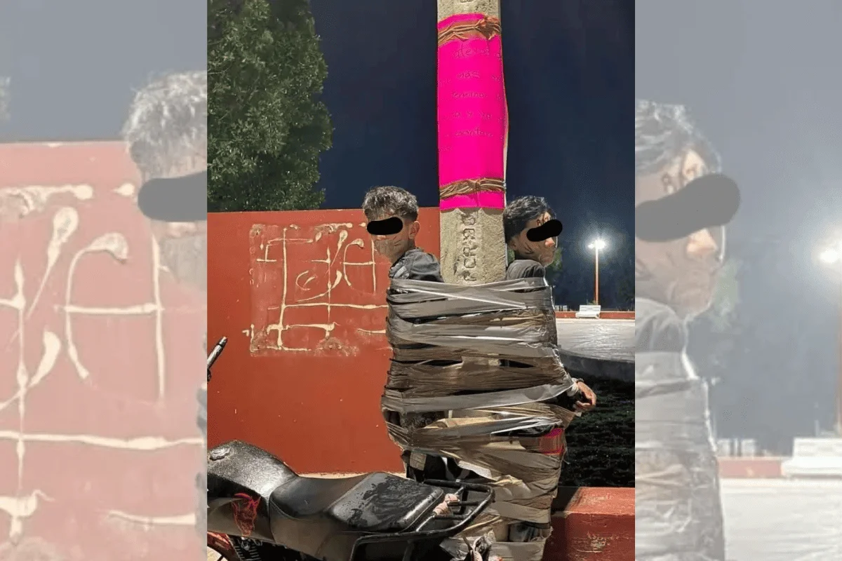 Batman Mexicano: Vigilante de Lagos de Moreno Amastra Presuntos Ladrones de Motos a Postes com Fita Adesiva