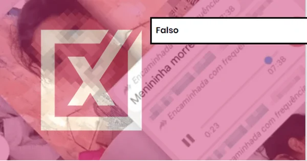Captura de tela nas redes sociais com etiqueta de conteúdo enganoso