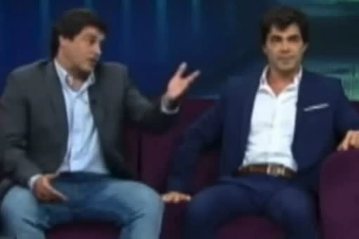 Marcello Faustini e Robson Barros, Rob, participaram de um programa de TV Marcello Faustini e Robson Barros, Rob, participaram de um programa de TV