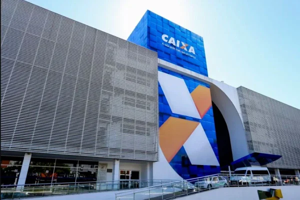 imagem colorida prédio da Caixa Econômica Federal