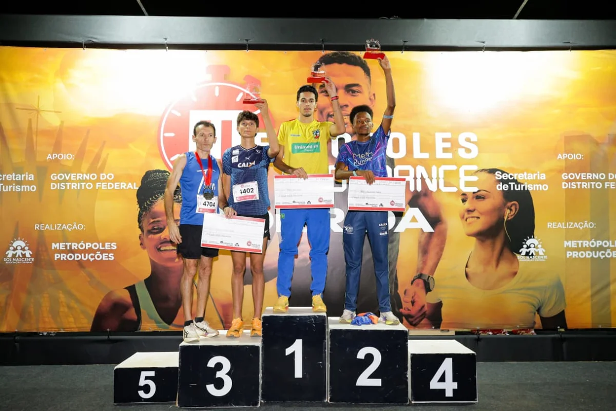 Pódio 4 km masculino Pódio 4 km masculino