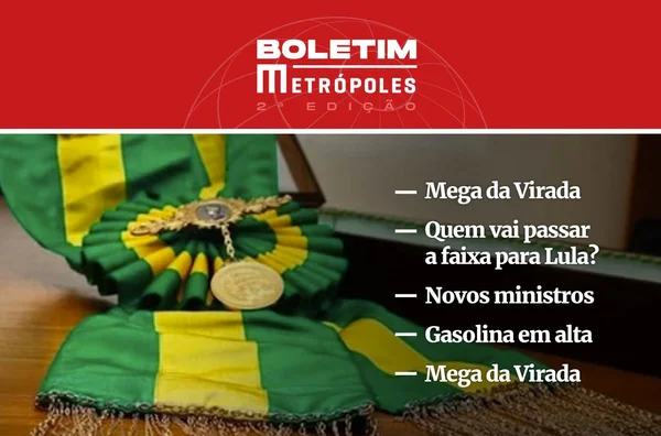 Imagem colorida da faixa presidencial, um dos destaques do Boletim Metrópoles de 28/12/2022