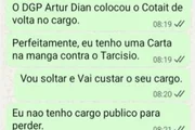 Mensagens supostamente enviadas por Patrick Brito