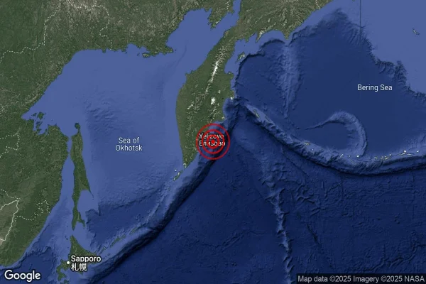 Imagem de Kamchatka, região leste Rússia, atingida por um terremoto
