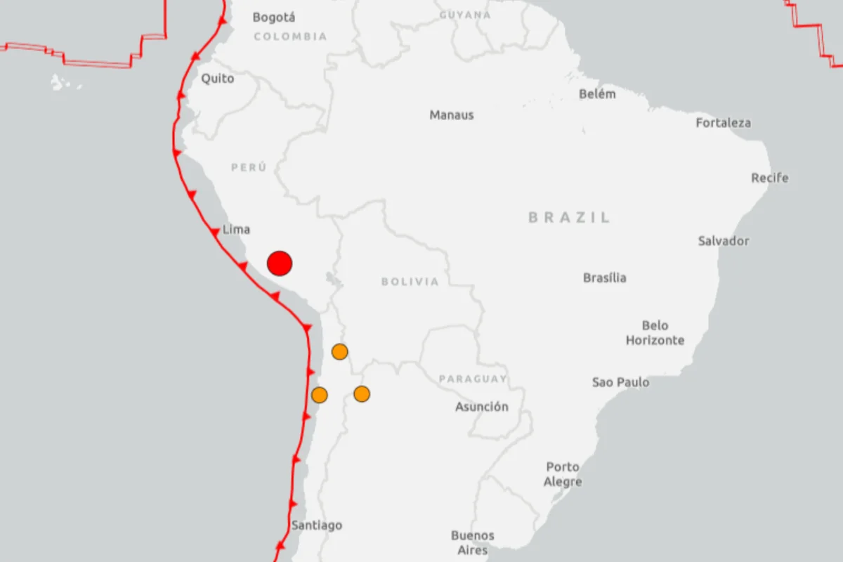 Terremoto de magnitude 6,7 atinge o Peru Terremoto de magnitude 6,7 atinge o Peru