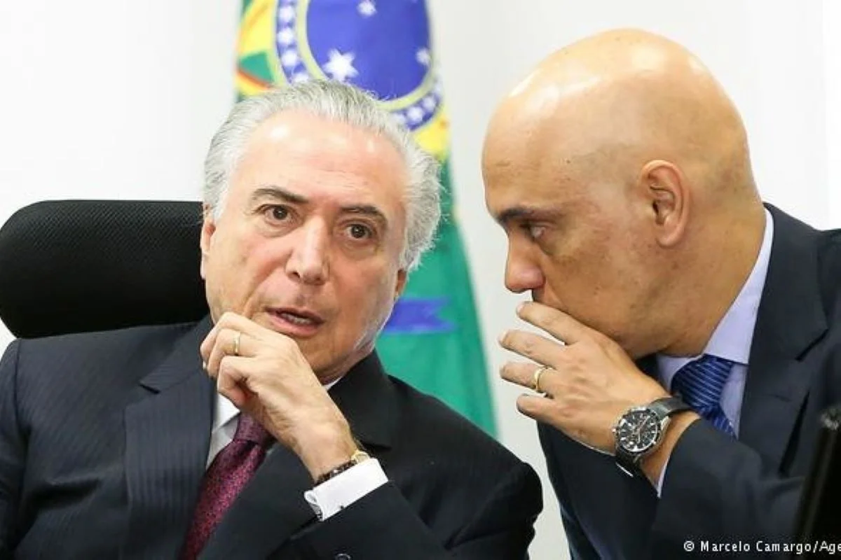 O ex-presidente Michel Temer e o ministro Alexandre de Moraes, do STF. O ex-presidente Michel Temer e o ministro Alexandre de Moraes, do STF.