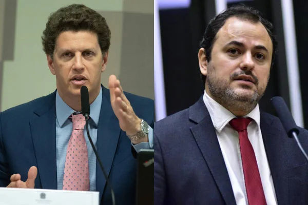 imagem colorida mostra deputados ricardo salles e glauber braga - Metrópoles