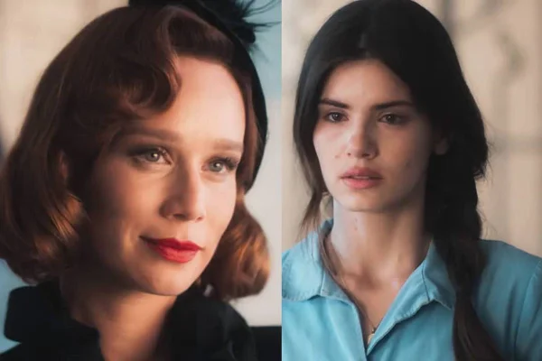 Montagem colorida de Gilda (à esquerda) e Marê (à direita), personagens da novela Amor Perfeito - Metrópoles
