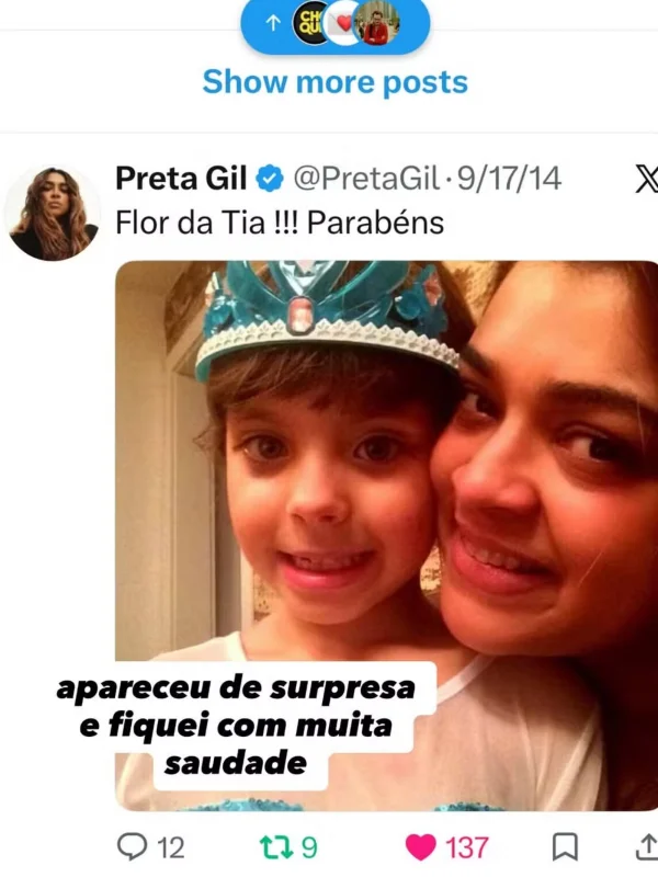 Flor Gil se emociona ao reencontrar foto antiga com Preta Gil - destaque galeria Flor Gil se emociona ao reencontrar foto antiga com Preta Gil - destaque galeria