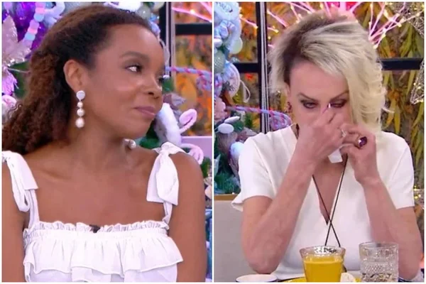 Ana Maria Braga constrange Thelma Assis com pergunta no Mais Você