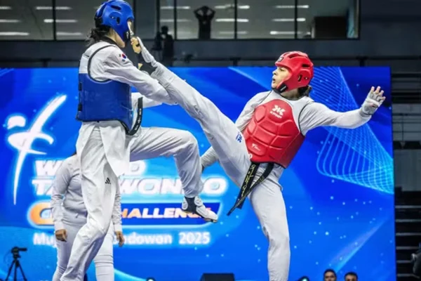 Luta de Maria Clara Pacheco no Grand Prix de Muju, na Coréia do Sul