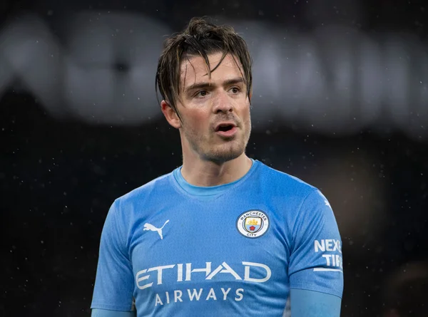 Jack Grealish em partida do Manchester City contra o Fulham, pela FA Cup