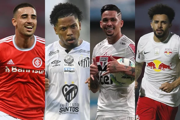 Thiago Galhardo, Marinho, Luciano e Claudinho disputam o troféu de artilheiro do Brasileirão 2020