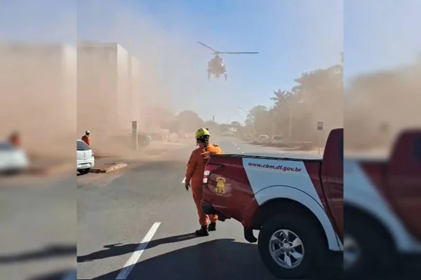 Veja helicóptero resgatar candidato do CNU que teve parada cardíaca