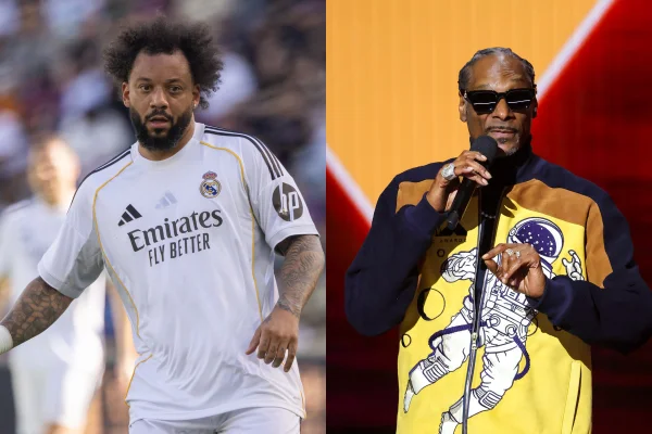 Foto colorida de Marcelo e Snoop Dogg - Metrópoles