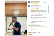 Em postagens nas redes sociais, ele aparece em agendas de campanha na cidade Em postagens nas redes sociais, ele aparece em agendas de campanha na cidade