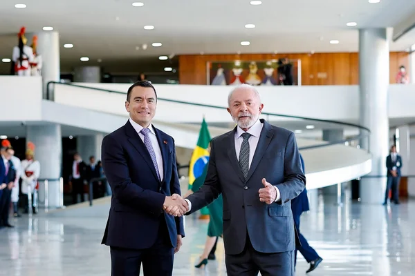 Lula e o presidente do Equador, Daniel Noboa