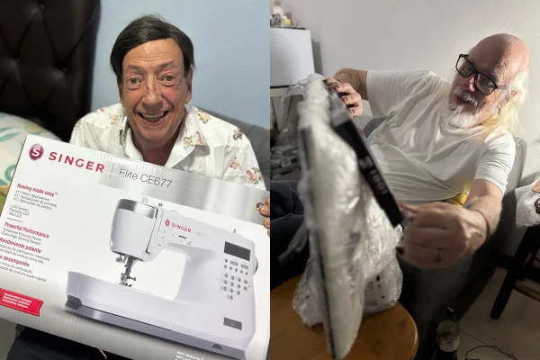 Moradores do Retiro dos Artistas recebem presentes de Natal. Veja