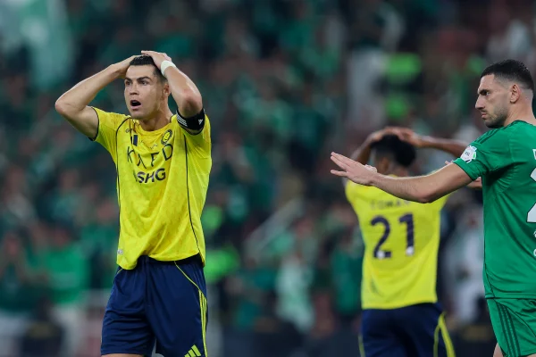 Cristiano Ronaldo na derrota do A-Nassr diante do Al-Ahli