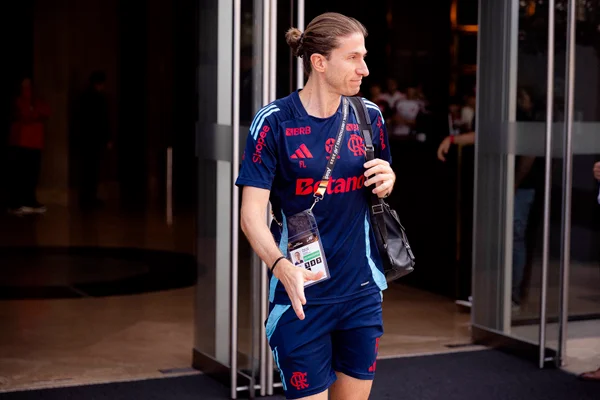 Filipe Luís, técnico do Flamengo, em Lima, no Peru