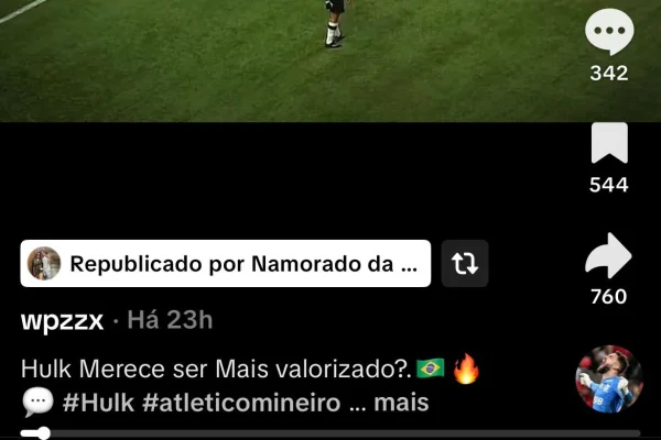 Imagem colorida de postagem do TikTok