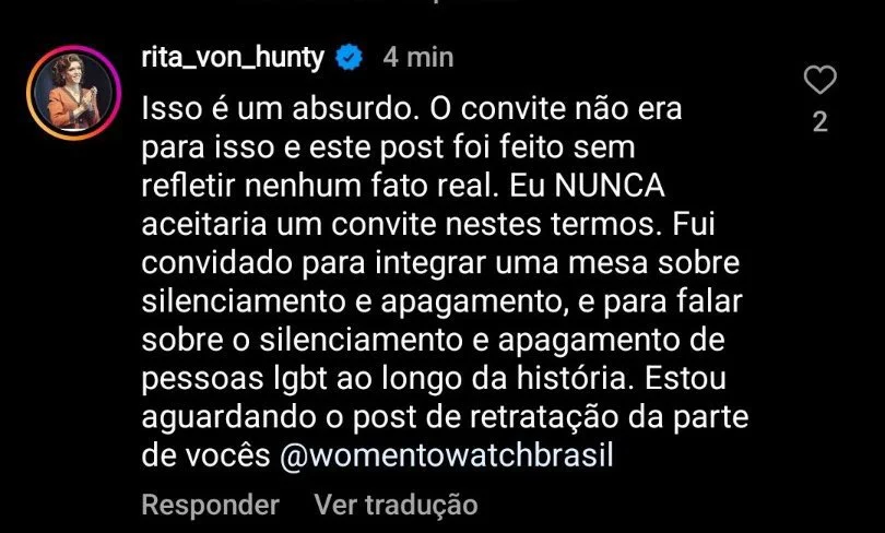 Evento em homenagem a mulheres chama drag para palestra e gera polêmica - imagem 4 Evento em homenagem a mulheres chama drag para palestra e gera polêmica - imagem 4