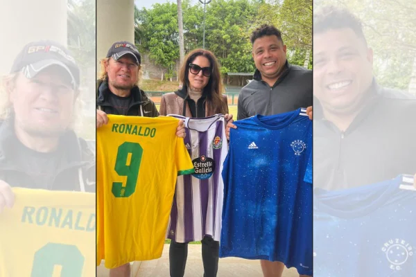 Encontro fenomenal: Ronaldo joga tênis com guitarrista do Iron Maiden