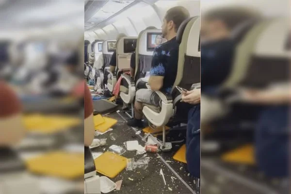 Moradora do DF vive momentos de terror durante turbulência em voo. Assista
