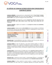 Contrato social da Voga Contrato social da Voga