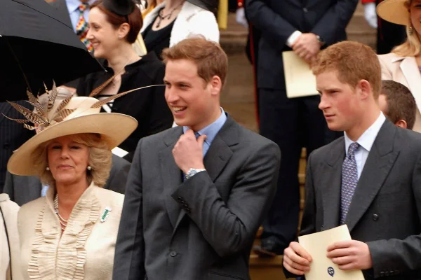 Camilla, William e Harry