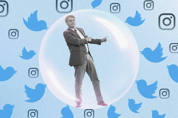 Jair Bolsonaro em montagem com twitter e instagram