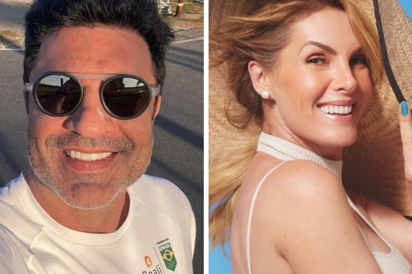 Montagem feita a partir de fotos das redes sociais de Ana Hickmann e Edu Guedes - Metrópoles