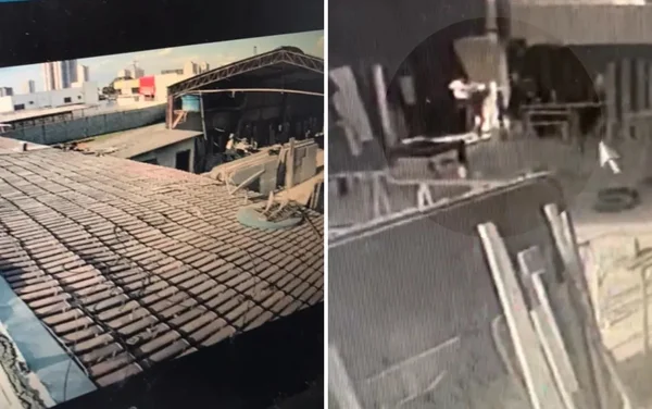 Vídeo. Ladrão faz cocô no telhado durante furto a marmoraria