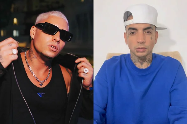 À esquerda, Filipe Ret; à direita, MC Guimê - Metrópoles