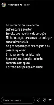 Richarlison se pronuncia sobre possível transferência para o Everton - imagem 2 Richarlison se pronuncia sobre possível transferência para o Everton - imagem 2