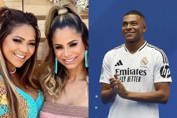 Montagem com fotos de Lexa e Darlin Ferranttry e Kylian Mbappé - Metrópoles