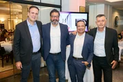 O Vice-Presidente da Hotelaria Brasil, César Nunes; o CEO da Hotelaria Brasil, Márcio Lacerda; o responsável pela área de pessoas e cultura da empresa, Valdeli Cunha; e o gerente-geral e desenvolvedor de Negócios Hoteleiros Mid-Upper Scale, Segundo de Almeida