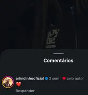Arlindinho deixou curtidas e comentários no post da morena. Arlindinho deixou curtidas e comentários no post da morena.