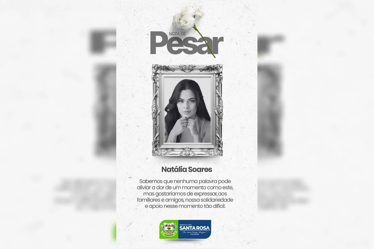 A Prefeitura de Santa Rosa publicou uma nota lamentando a perda A Prefeitura de Santa Rosa publicou uma nota lamentando a perda