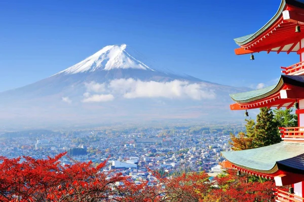 Monte Fuji, no Japão, vista de mirante - Metrópoles