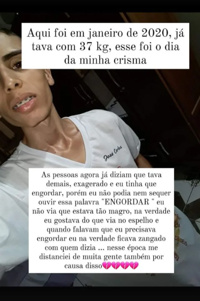 Relato de Zé Carlos no Instagram Relato de Zé Carlos no Instagram