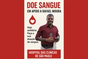 Pedido de doação para o policial Rafael Moura