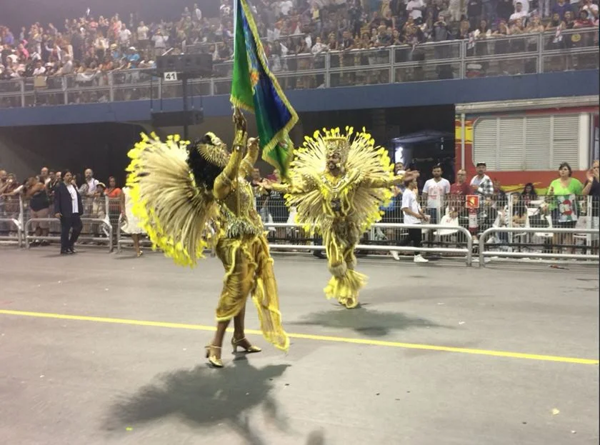 Porta-bandeira da Vila Maria perdeu a saia na avenida Porta-bandeira da Vila Maria perdeu a saia na avenida