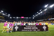 Jogadoras de Portugal estenderam faixa: "Obrigado por tudo, Diogo Jota. Descanse em paz." Jogadoras de Portugal estenderam faixa: "Obrigado por tudo, Diogo Jota. Descanse em paz."