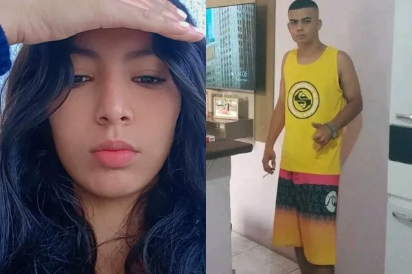 Imagem colorida de montagem com uma adolescente no lado esquerdo e um homem com camiseta amarela no lado direito. Metrópoles