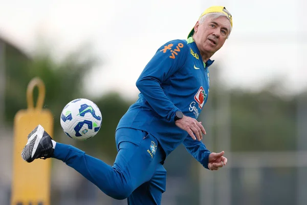 Foto colorida de Carlo Ancelotti, técnico da Seleção Brasileira - Metrópoles