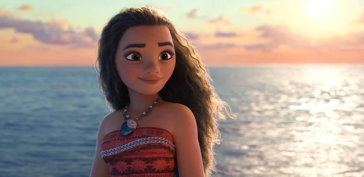 O laranja e azul refletem a roupa da personagem e o mar O laranja e azul refletem a roupa da personagem e o mar