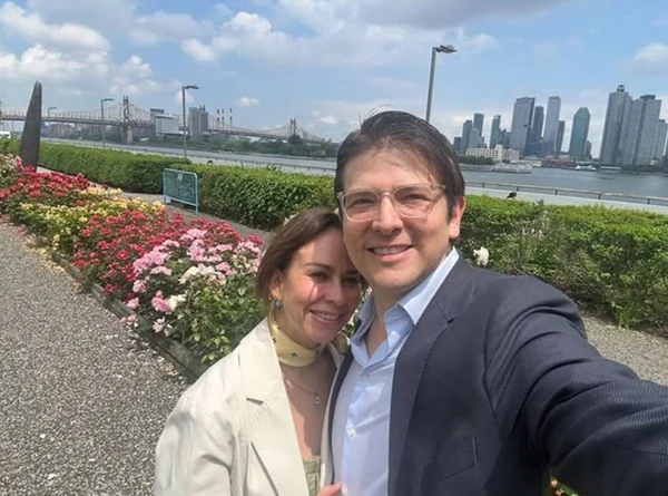 María Claudia Tarazona e o marido, Miguel Uribe, vítima de atentado na Colômbia